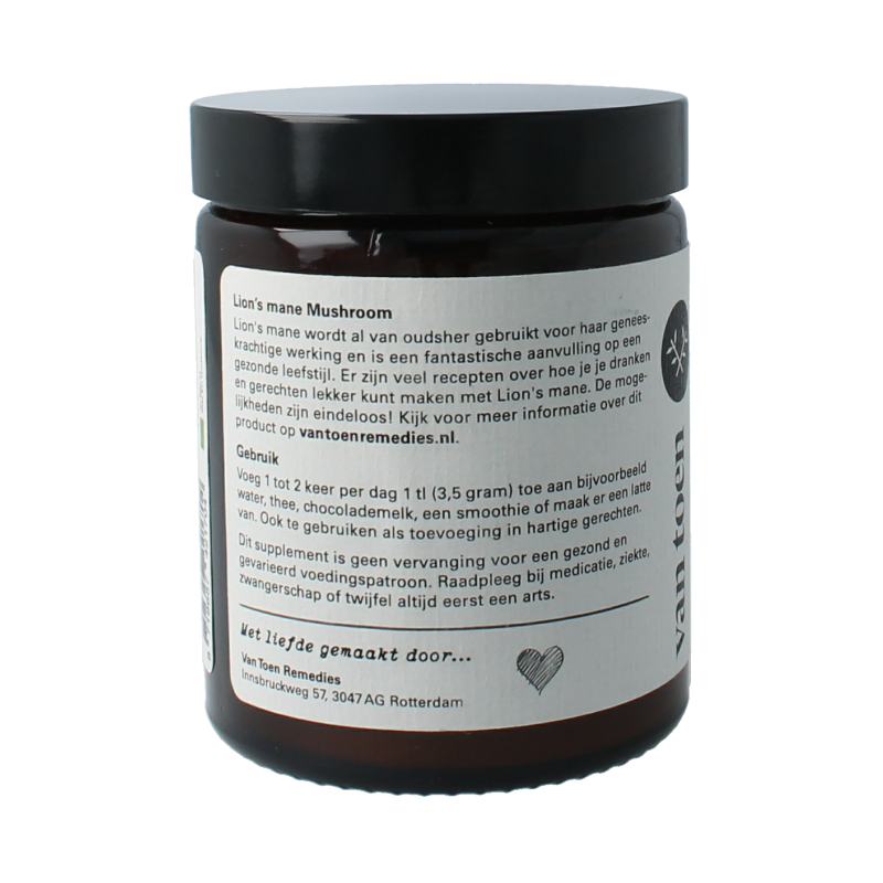 Van Toen Lion's mane poeder bio 80 Gram