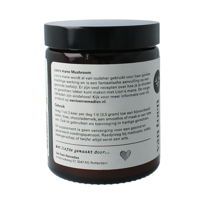 Van Toen Lion's mane poeder bio 80.00 Gram