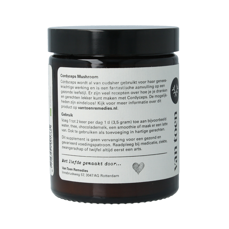 Van Toen Cordyceps poeder bio 80 Gram