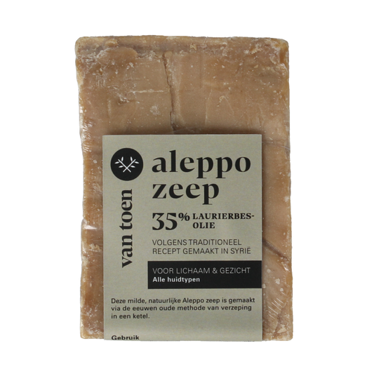 Van Toen Aleppo zeep 35% laurierbesolie 190 Gram