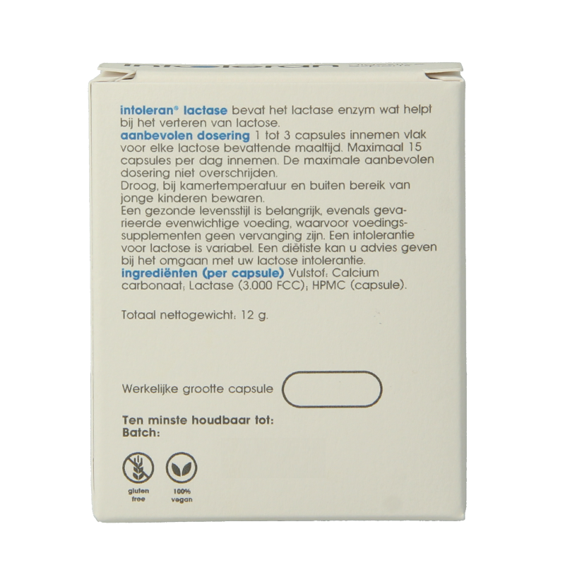 Intoleran Lactase 3000 50 Capsules