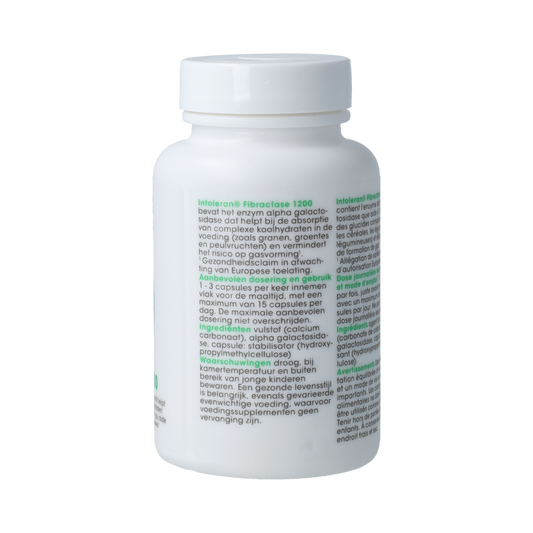 Intoleran Fibractase 1200 108.00 Vegetarische capsules