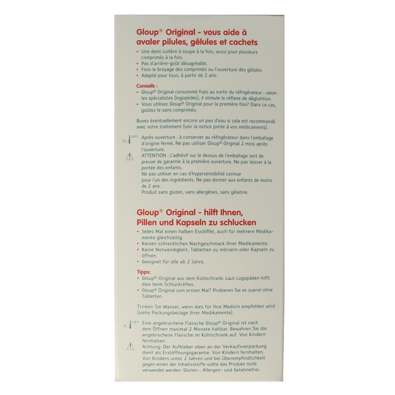 Gloup Original medicatie inname gel aardbei banaan 500 Milliliter