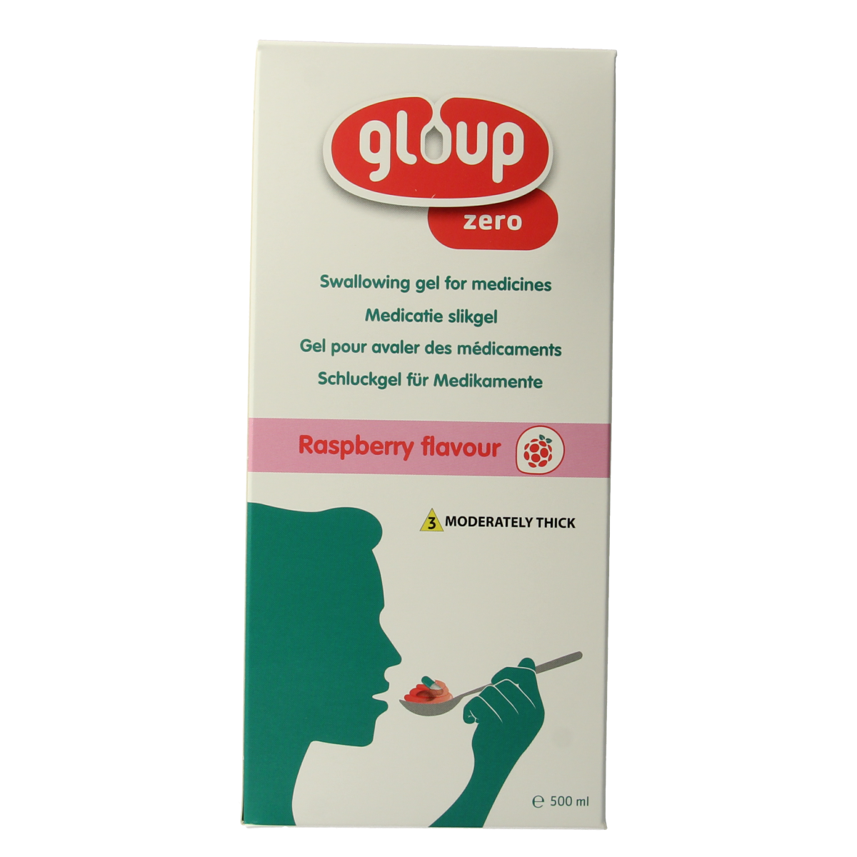 Gloup Zero medicatie inname gel framboos 500.00 Milliliter