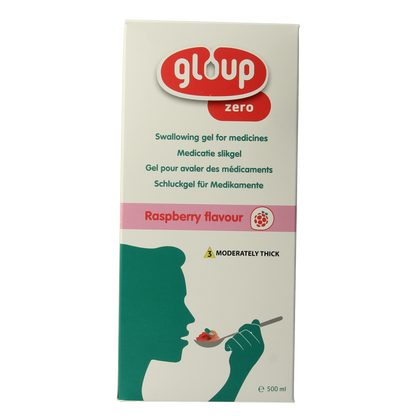 Gloup Zero medicatie inname gel framboos 500.00 Milliliter