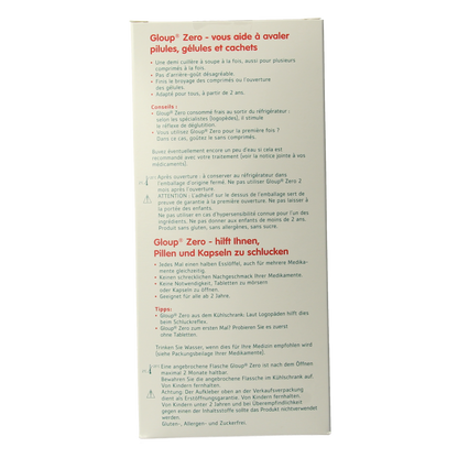 Gloup Zero medicatie inname gel framboos 500.00 Milliliter