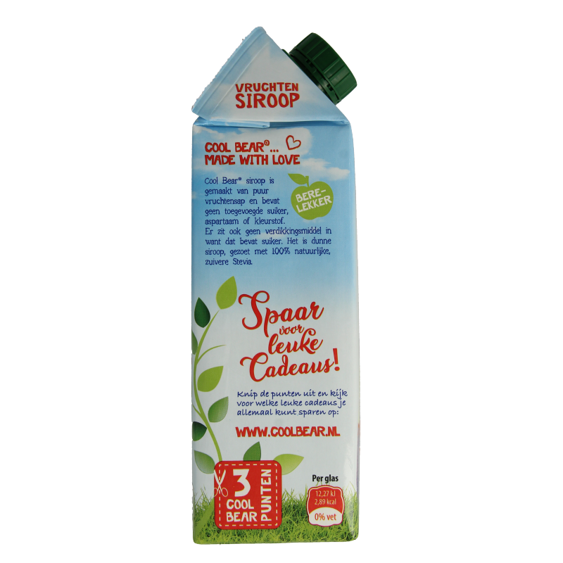 Cool Bear Siroop aardbei-appel 750 Milliliter