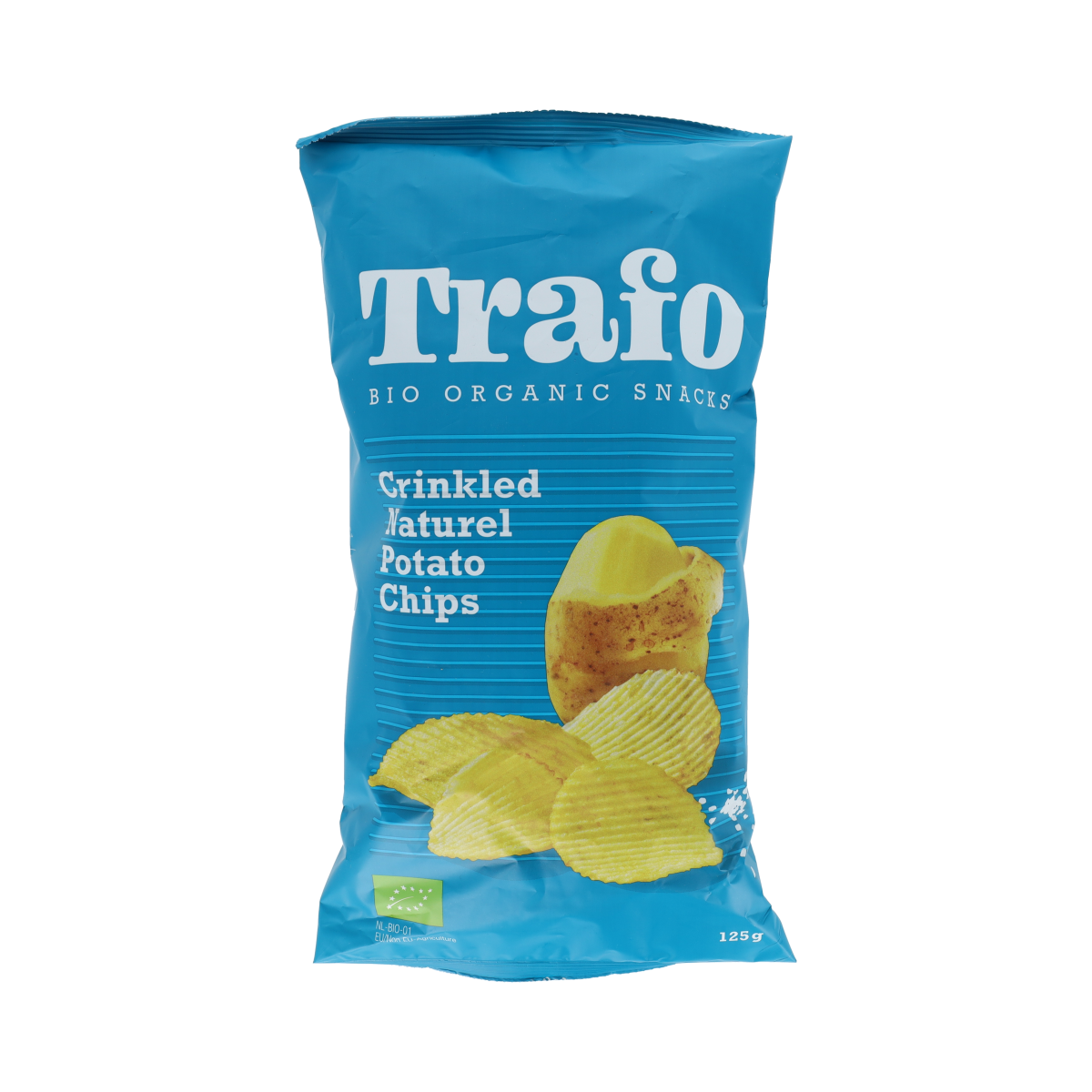 Trafo Ribbelchips gezouten bio 125.00 Gram