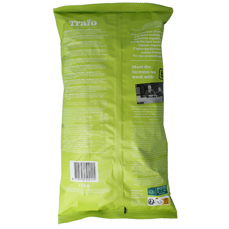 Trafo Chips handcooked salt & vinegar bio 125 Gram