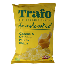 Trafo Chips handcooked kaas & ui bio 125 Gram