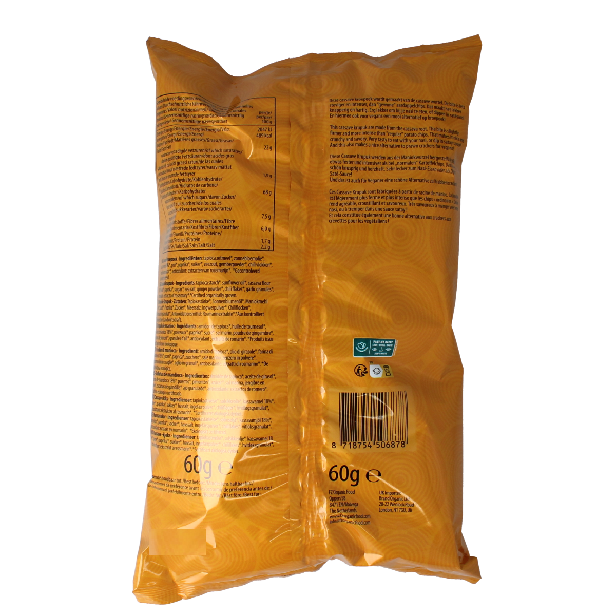 Yakso Cassave krupuk bio 75.00 Gram