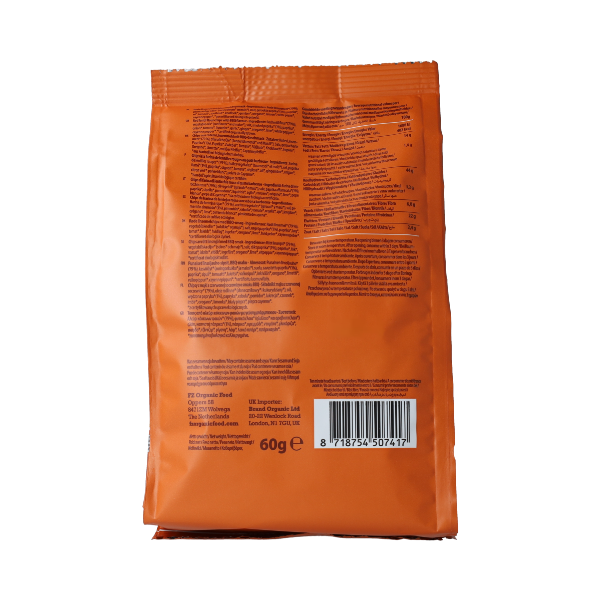 Trafo Proteinchips bbq bio 60.00 Gram