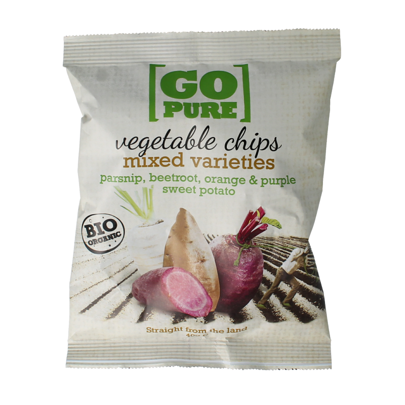 Go Pure Chips groente bio 40 Gram