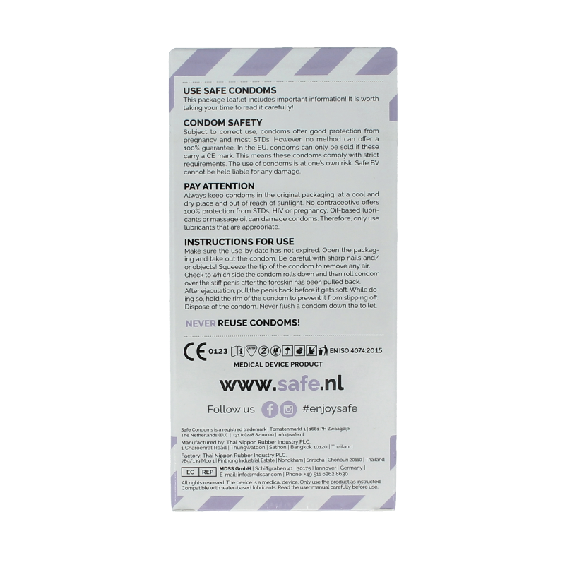 Safe Condooms siliconen glijmiddel 10 Stuks