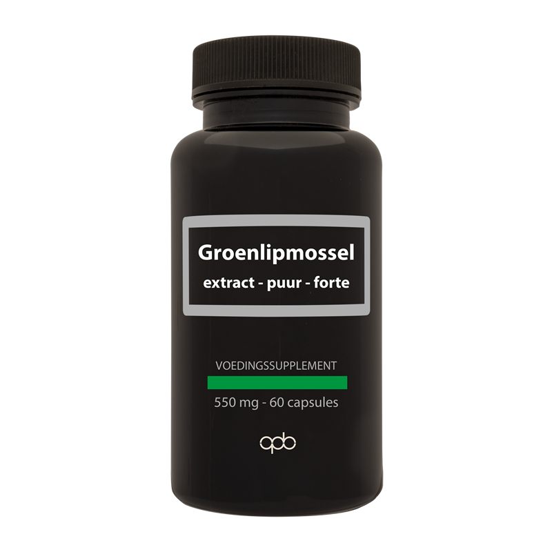 APB Holland Groenlipmossel extract puur forte 550mg 60 Vegetarische capsules