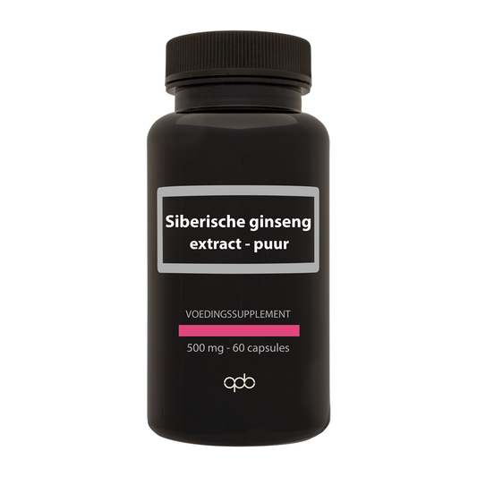 APB Holland Siberische ginseng extract puur 500mg 60 Vegetarische capsules