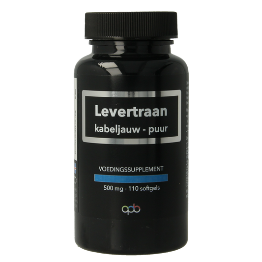 APB Holland Levertraan kabeljauw puur 500mg 100 Softgels