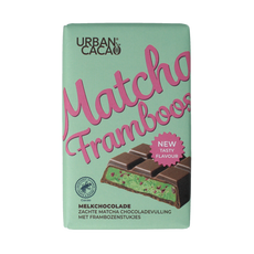 Urban Cacao Matcha framboos 140.00 Gram
