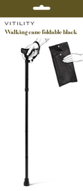 Vitility Wandelstok opvouwbaar zwart 1.00 Stuks