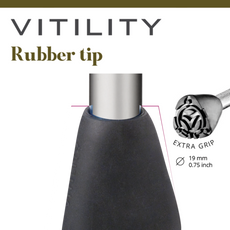 Vitility Rubberdop voor wandelstok 1 Stuks