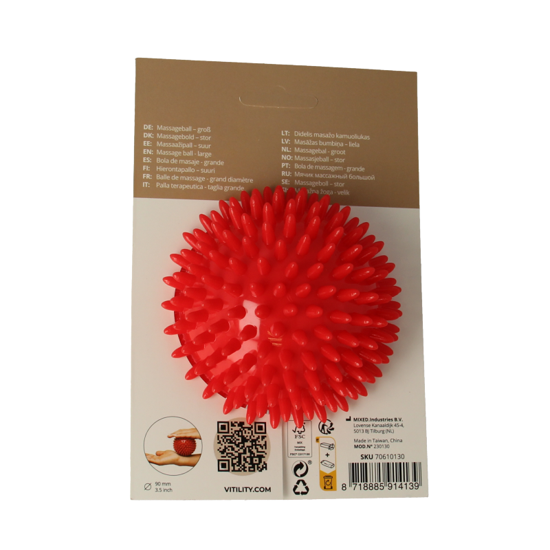 Vitility Massagebal 9cm rood 1 Stuks