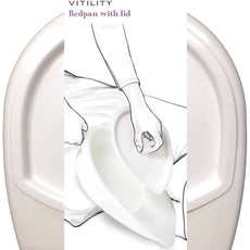 Vitility Bedpan met deksel  1 Stuks