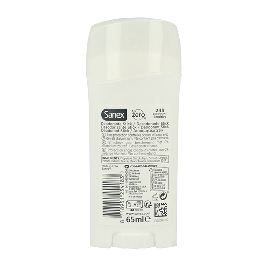 Sanex Deodorant stick zero % sensitive 65 Milliliter