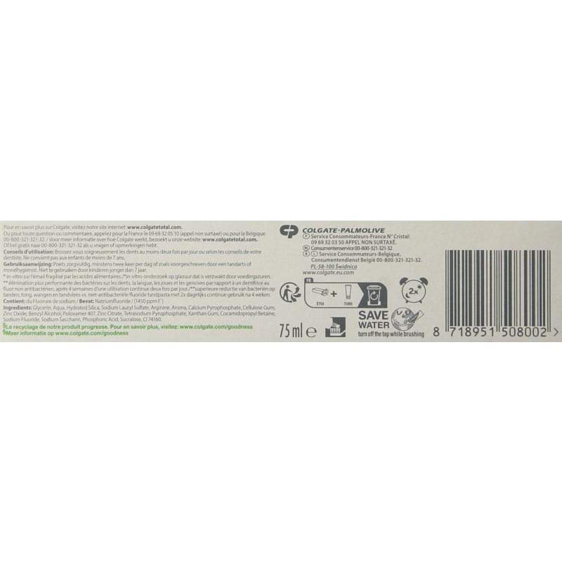 Colgate Tandpasta total whitening 75 Milliliter