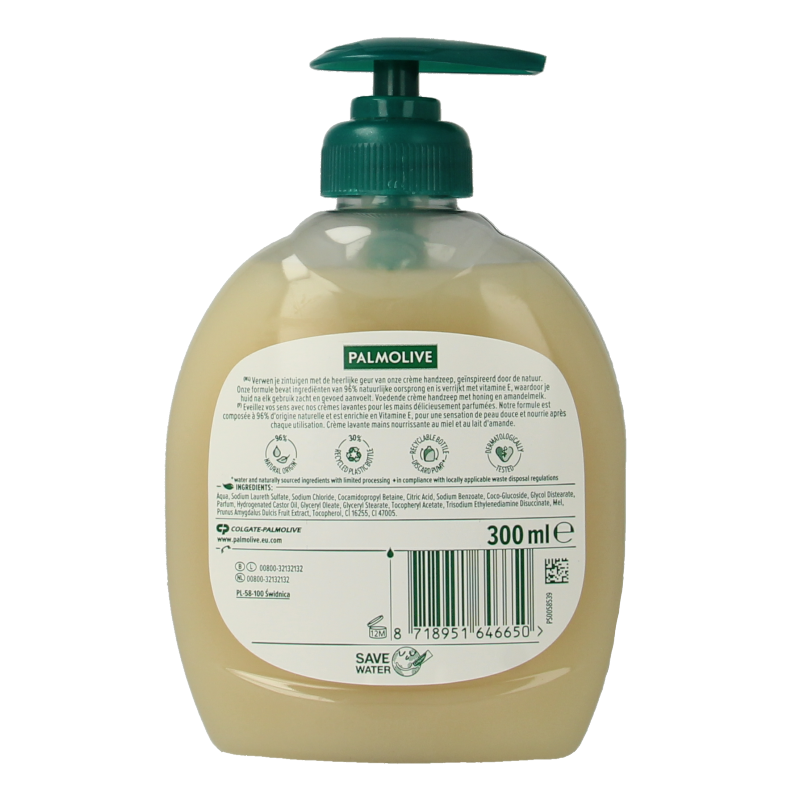 Palmolive Naturals handzeep melk&honing 300 Milliliter