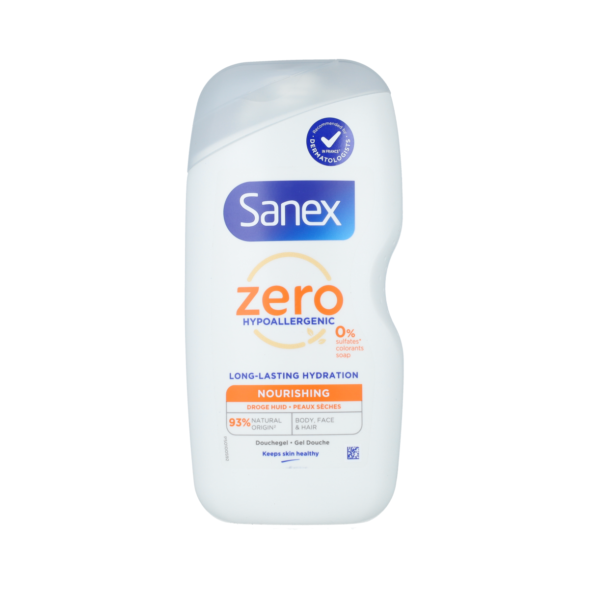 Sanex Douchegel zero% droge huid 400.00 Milliliter