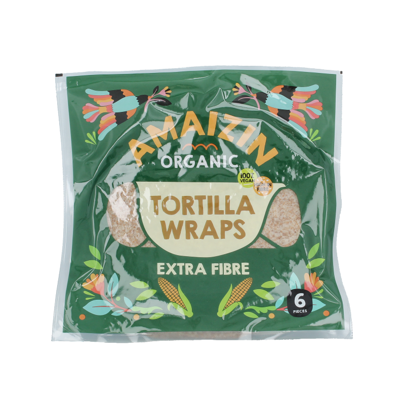 Amaizin Tortillawraps extra fibre bio 6 Stuks