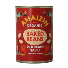 Amaizin Witte bonen in tomatensaus bio 400 Gram