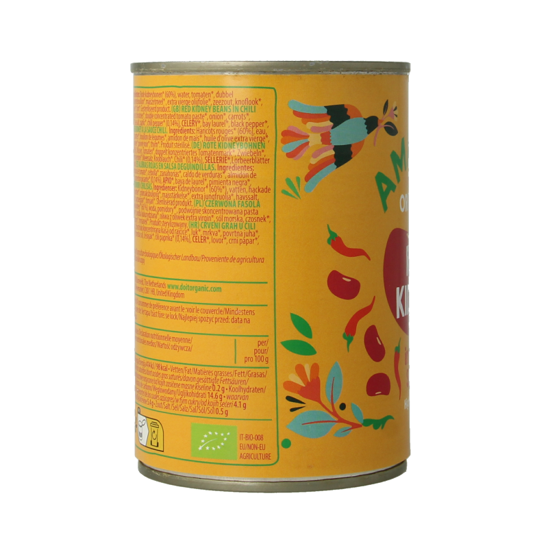 Amaizin Rode kidneybonen in chilisaus bio 400 Gram