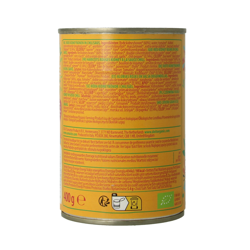 Amaizin Rode kidneybonen in chilisaus bio 400 Gram