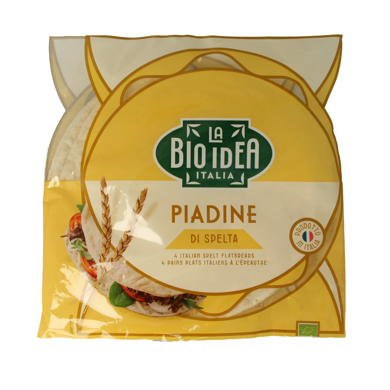 Bioidea Spelt piadine wrap bio 4 Stuks
