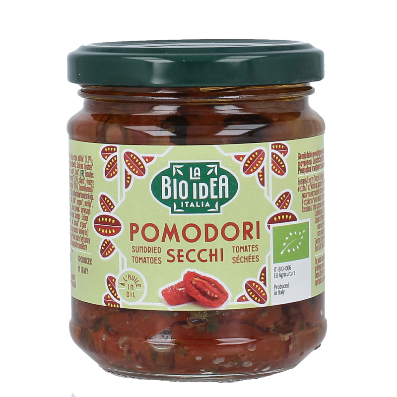 La Bio Idea Zongedroogde tomaten in olijfolie bio 190 Gram