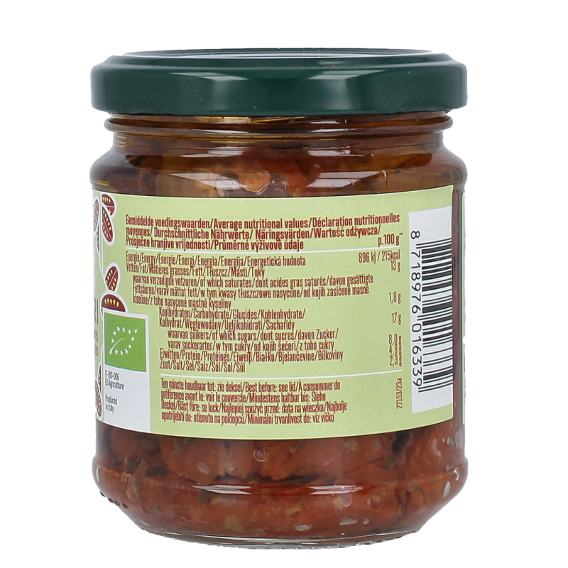 La Bio Idea Zongedroogde tomaten in olijfolie bio 190 Gram