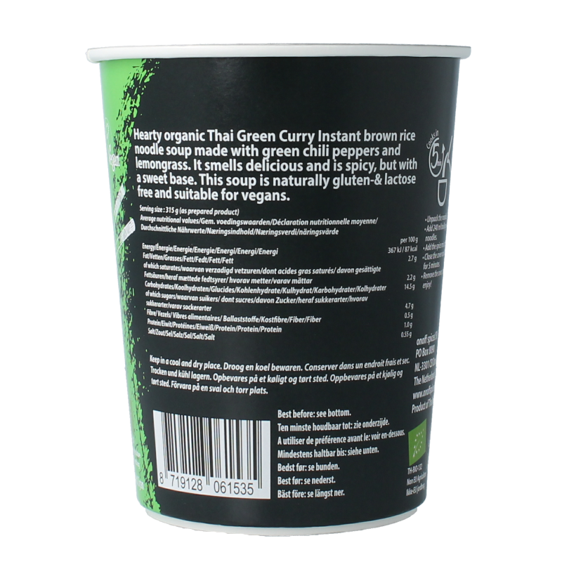 Onoff Instant noodlesoup green curry bio 75 Gram