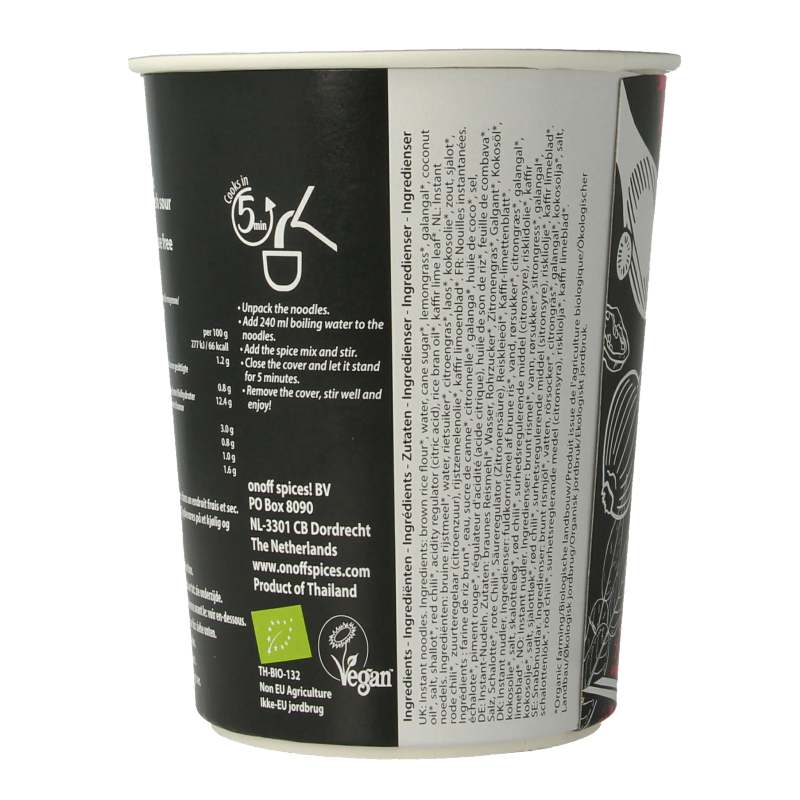 Onoff Instant noodlesoup tom kha bio 75 Gram