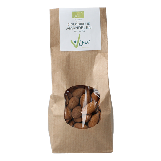 Vitiv Amandelen met vlies bio 250 Gram