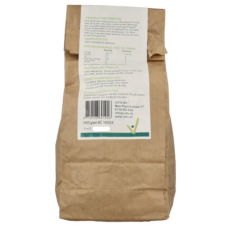 Vitiv Abrikozen ongezwaveld bio 1 Kilogram