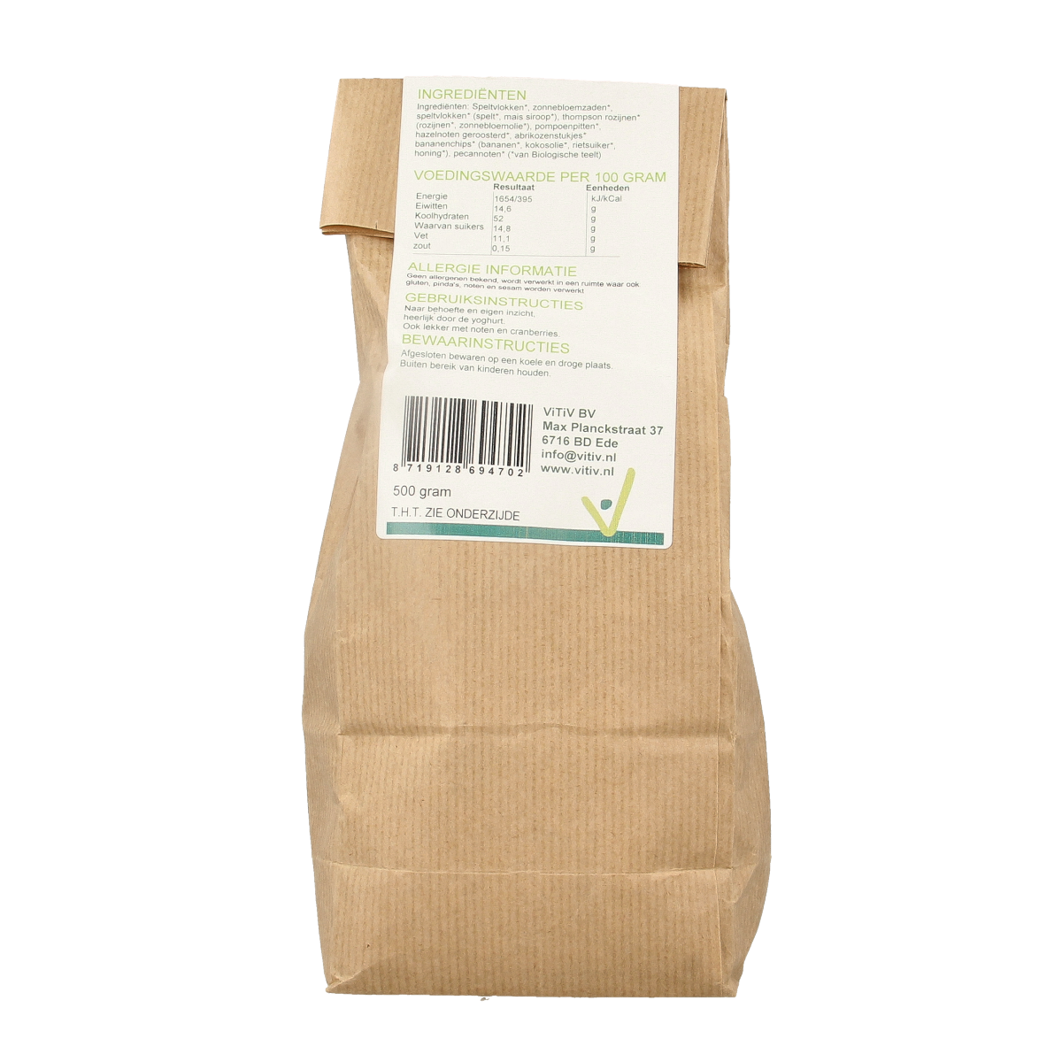 Vitiv Muesli spelt bio 500.00 Gram