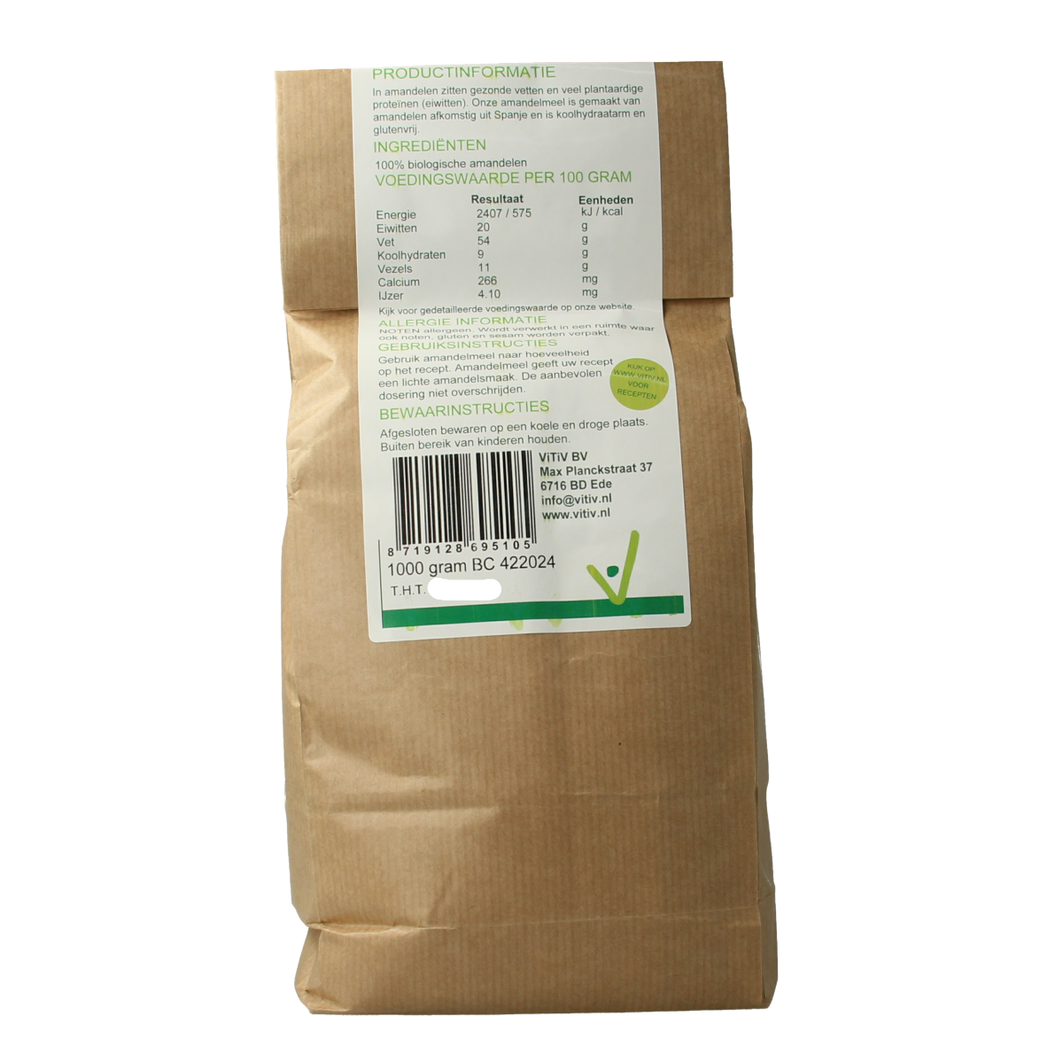 Vitiv Amandelmeel bio 1.00 Kilogram