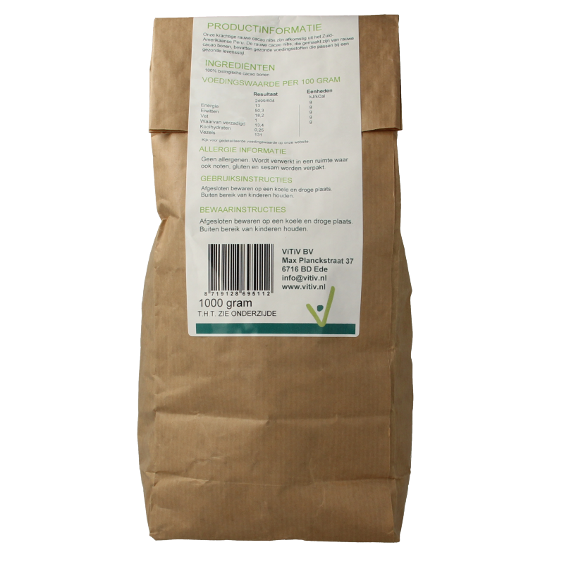 Vitiv Cacao nibs bio 1 Kilogram