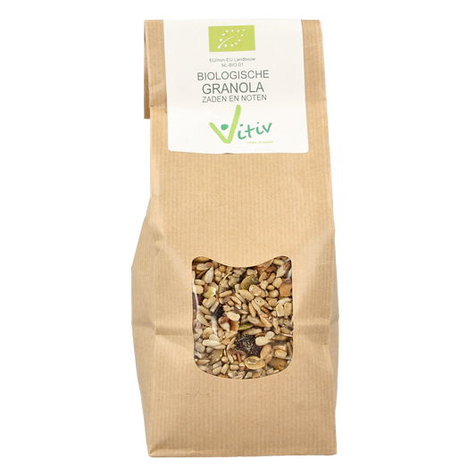 Vitiv Granola zaden en noten bio 500.00 Gram