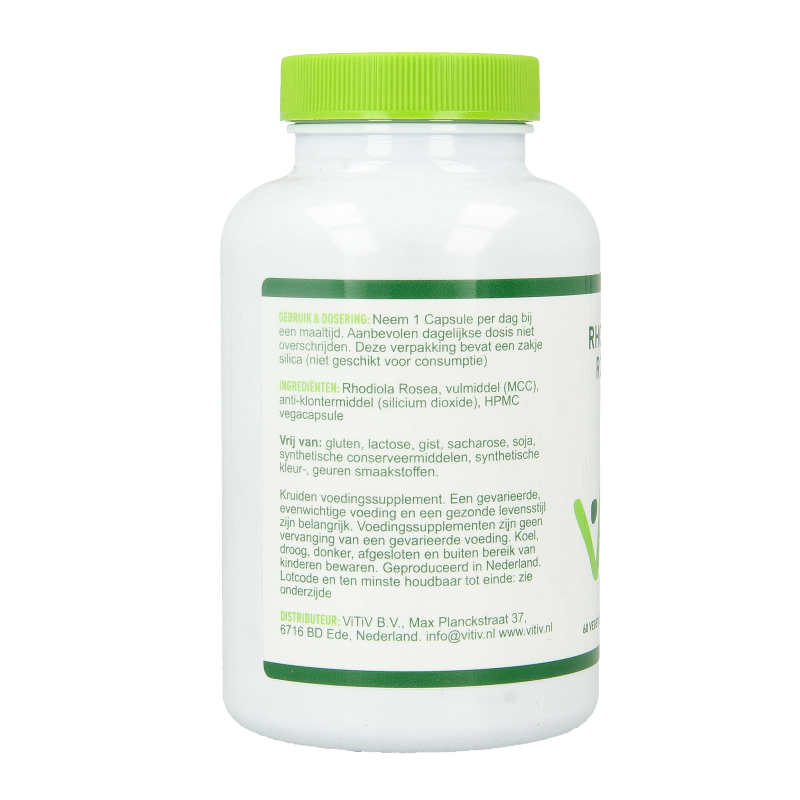Vitiv Rhodiola rosea 500mg 60 Vegetarische capsules