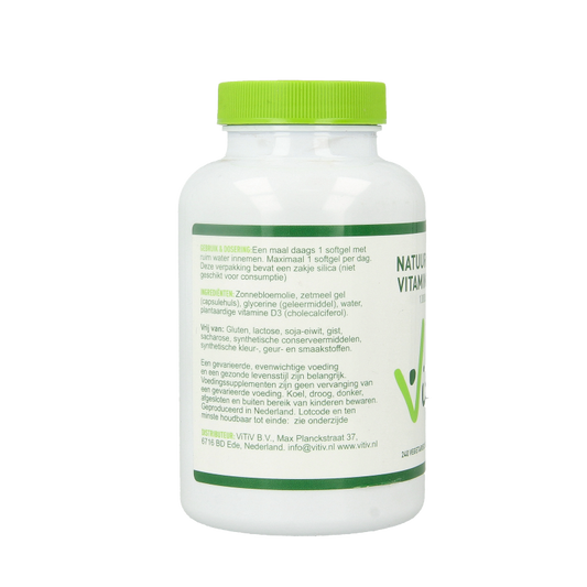 Vitiv Vitamine D3 1000IU 25mcg vega 240 Softgels