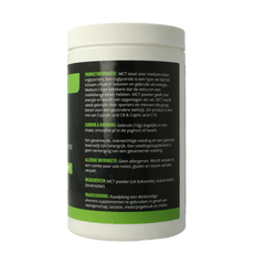MijnNatuurwinkel MCT poeder vegan 500.00 Gram