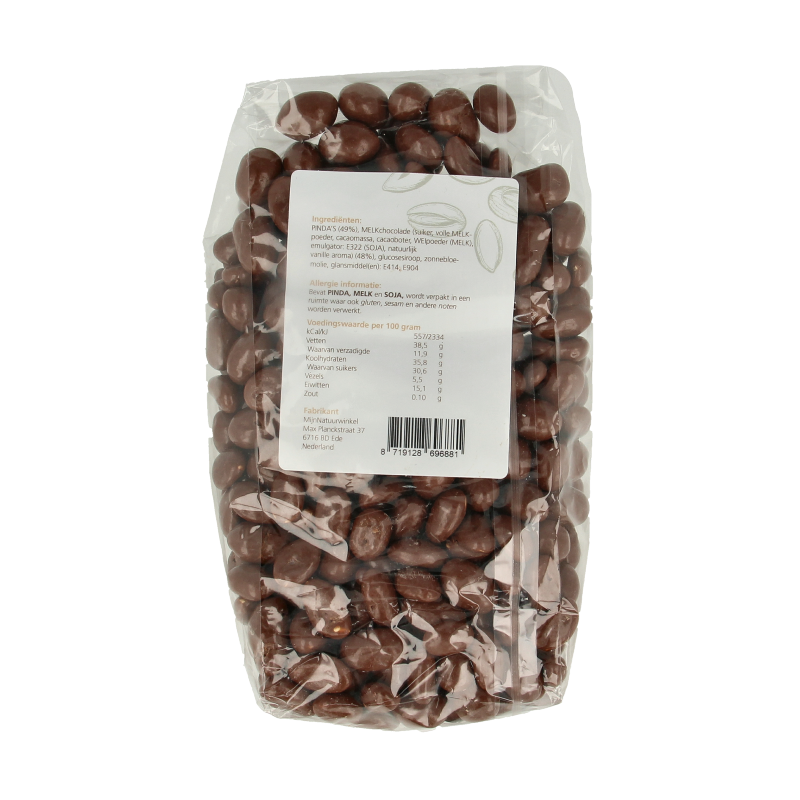 MijnNatuurwinkel Chocolade pinda melk 400 Gram