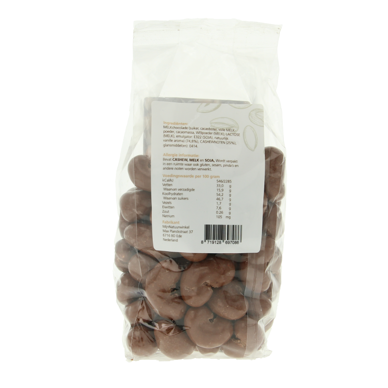 MijnNatuurwinkel Chocolade cashew noten melk 400 Gram